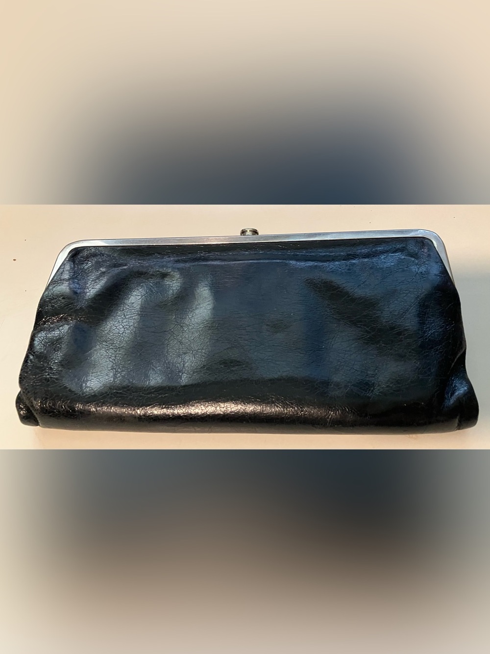 Hobo International Lauren Clutch Wallet, Black Leather
